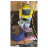 Catfish bait, minnow bucket and weihhts