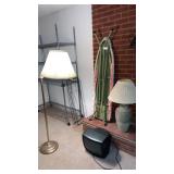 Floor lamp , ironing board , table lamp and small