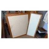 Cork board and dry erase board