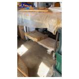 Work shop table on caster wheels 79ï¿½x33ï¿½x40