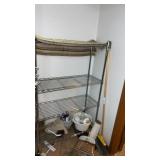 Metal  rolling rack approximately 35 x  56.5 x