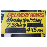 Metal delivery sign  36 x 19?