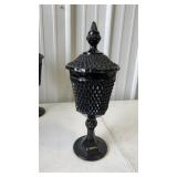 Indians Glass Tiara Black Diamond Point Pedestal
