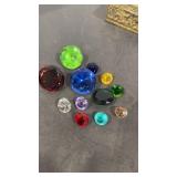 Colored glass diamonds miscellaneous sizes