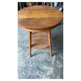 Wooden 2 tier side table approximately  24 x 29"