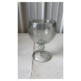 Clear Glass Goblet approx 7.5"