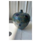 Multicolored Ceramic Decorative Vase approx 13"