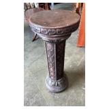 Carved wooden plant stand/pedestal, approximately