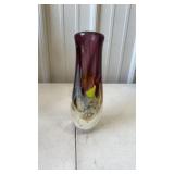 Murano Style Art Glass Vase approx 9.5"