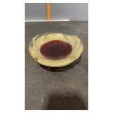 Murano Glass Bowl/Ashtray with Ruby Red Center