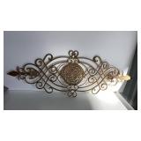 Wrought iron, decorative wall sculpture,