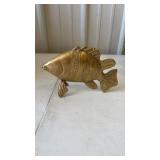 Brass Fish Statue approx 5.5"