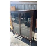Wooden Book shelf /cabinet on casters