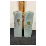 Bella Bode rustic farmhouse 2 piece vases  6.5"