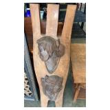 Decorative Carved wood  2 shields  approximately.