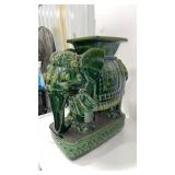 green heavy ceramic  elephant plant stands  20.