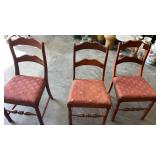 3 Wooden chairs