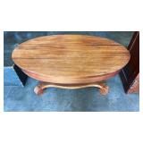 Approximately 25.5 x 43 x  18" wooden coffee