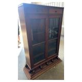 Wooden book shelf approximately  59.5 x  13 x 38"