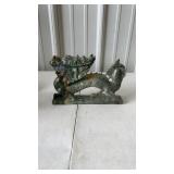 Chinese Soapstone? Dragon Statue approx 9" x 6"