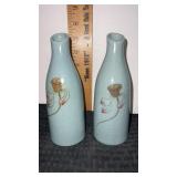 2  Bella Bode ceramic rustic  farmhouse vases