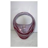 Purple glass basket  8 x 6"