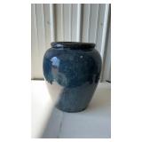 Blue Ceramic Vase Pot approx 15.5"