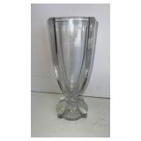 Miller Rogaska pedestal bar clear art glass heavy
