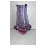 8" tall  mid century purple vase