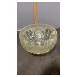 L.E. Smith Glass Punch Bowl Pinwheel & Stars