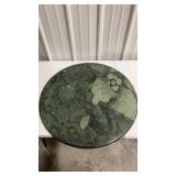Round Green Marble Tabletop approx 29"