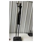 Cast Iron Floor Sculpture Flute Player approx 11"
