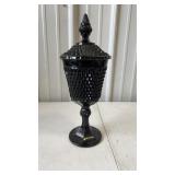 Indians Glass Tiara Black Diamond Point Pedestal