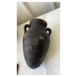 Black Glazed Pottery Vessel approx 10.5" (No