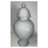 Large white ginger jar  with lid 25 x 12.5"