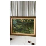 Claude Monet "Water Lilies Painting in Frame and