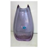 Hand made purple  glass vase check Republic. 10 x