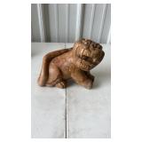 Hand Carved Soapstone Tiger Statue approx 7" x