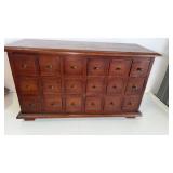Table top wooden Apothecary cabinet with  18