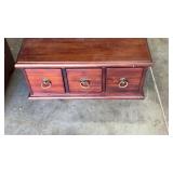 Desk top wooden 3 drawer box  21.5 x 9 x 8.5?