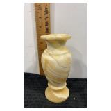 Genuine alabaster vase  7" tall