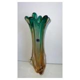 Murano glass vase  6" tall