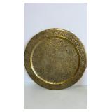 19 x 19" brass platter can be hung on the wall