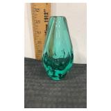 Aqua/green 5" vase