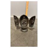 Buddhist Triptych Zushi 4" Tall