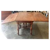 Wooden Drop leaf table   Approximately 69.5 x