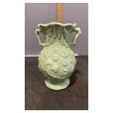 Celadon Glaze Amphora Vase 10" Tall