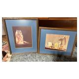 Framed and matted wood frame still life jar of
