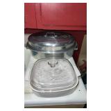 Corningware dish with lid and aluminum roasting