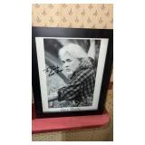 Framed autographed picture of Gary Morris 11 x